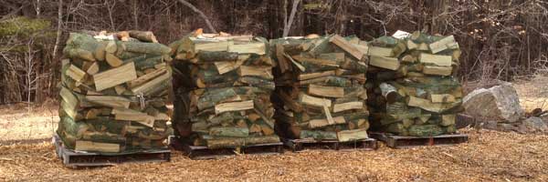 Pallets of firewood