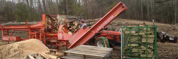 Pallets of firewood